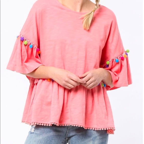 Cotton Pom Pom top - Picture 1 of 2